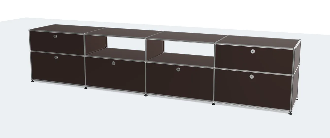 유에스엠 할러 4x2 모듈 6-drawer 0-pannel ( W302 x H64 ) 브라운 20190